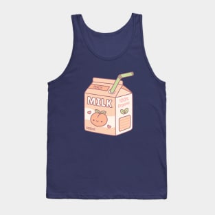 Cute Peach Milk Carton Box Tank Top